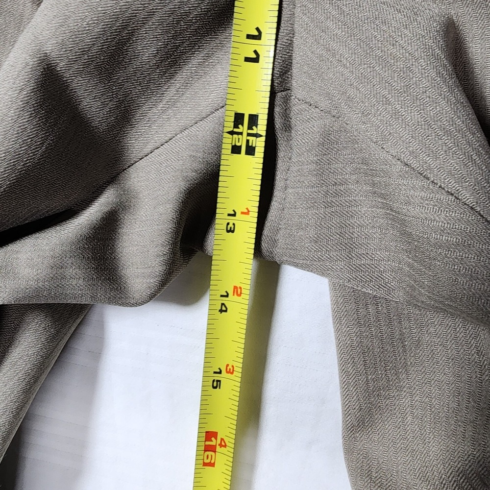 Kenneth Cole Pants Mens Size 34x34 Khaki Casual Button Zip Flat Front Belt Loops - Picture 12 of 16